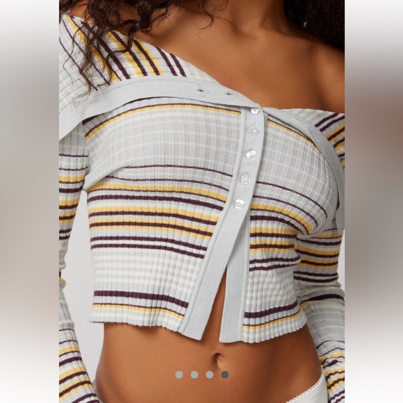 Urban outfitters Cropped
Flyaway Cardigan striped sweater boho y2k - Picture 6 of 9